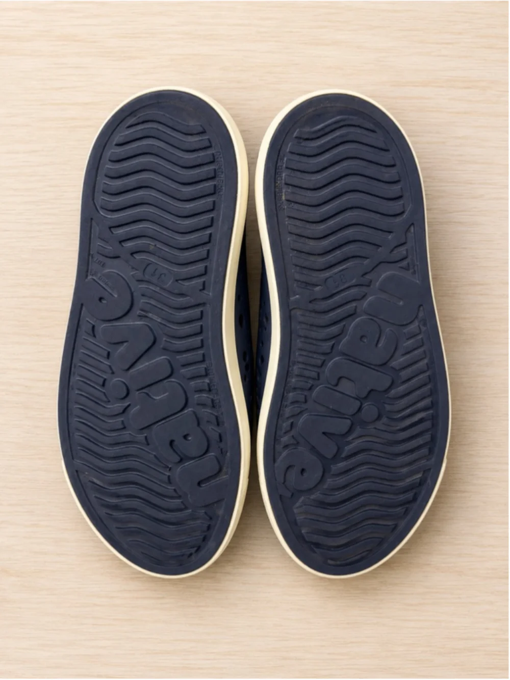 Native Jefferson Kids Slip-On Shoes Navy Cream Size C8